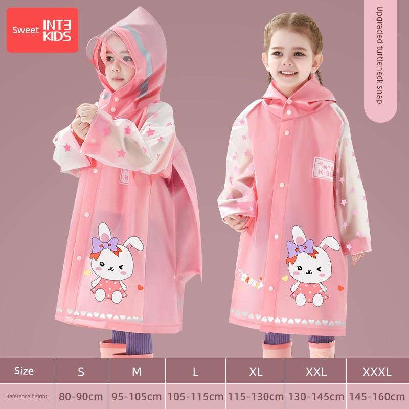 Children's Raincoat for Boys and Girls, Transparent Rain Poncho for Toddlers and Kindergarten Kids, Dinosaur Raincoat, Rain Gear