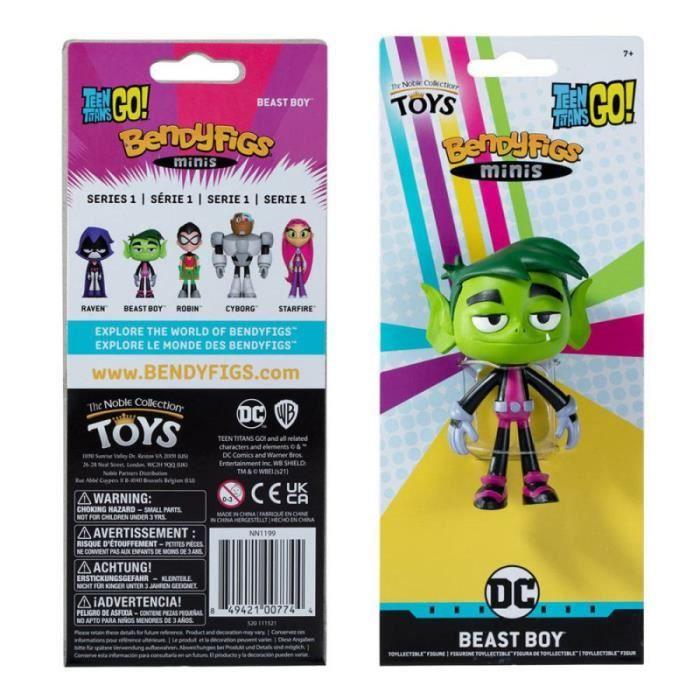 Figurine - NOBLE COLLECTION - Bendyfigs Beast Boy - Flexible - 9,5 cm - DC Comics