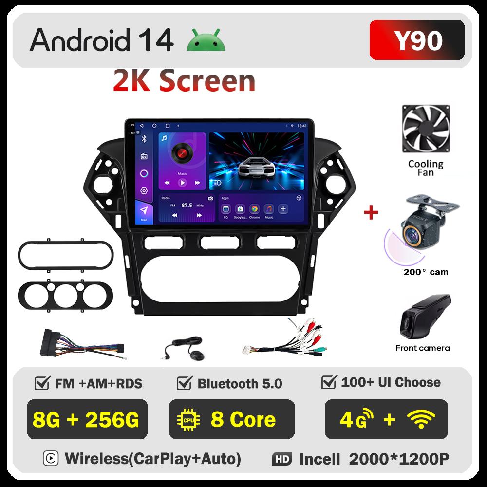 For Ford Mondeo 4 Mk4 2010-2014 Car Radio Player Car Carplay Screen Autoradio Mirror Link Car Intelligent Systems Touch Screen