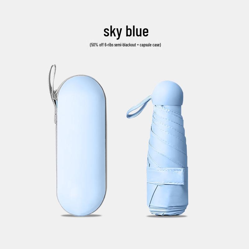 Compact UV Protection Dual-Use Mini Umbrella for Sun and Rain
