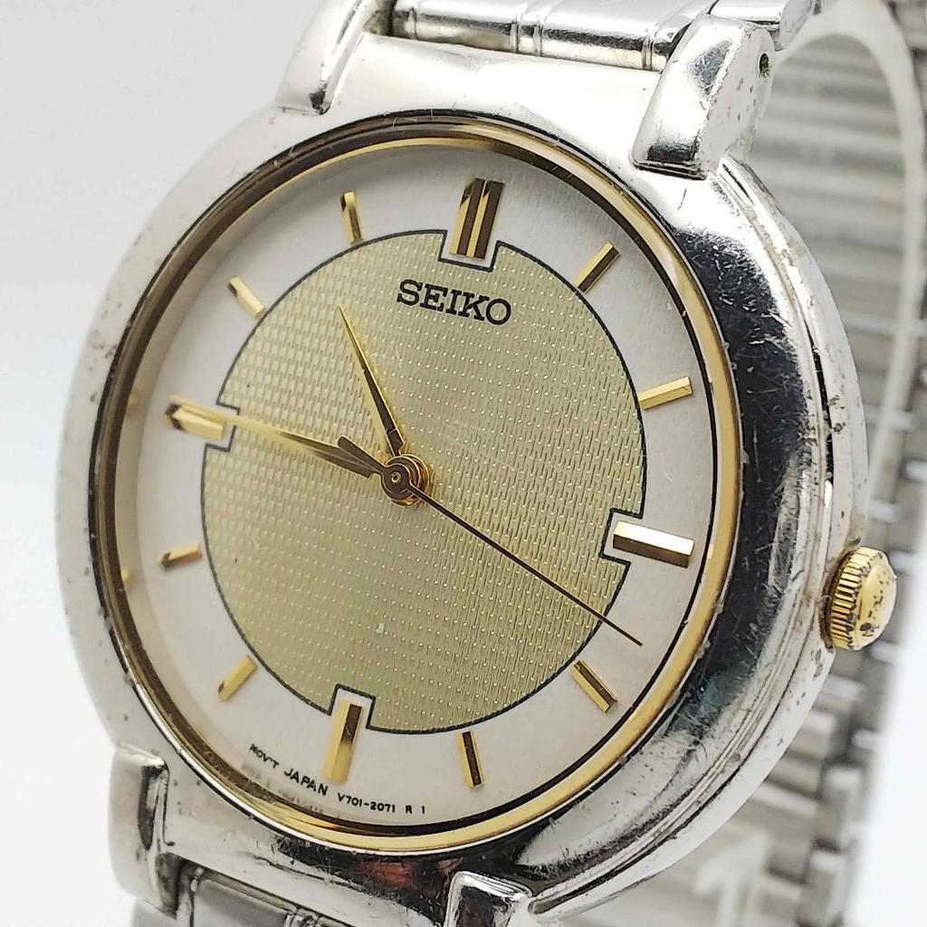 [USED] 319 Free Shipping Battery Replaced SEIKO Silver Analog Watch