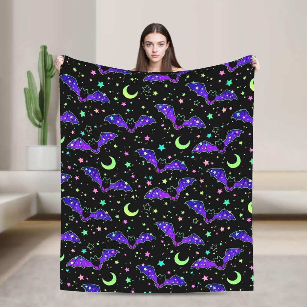 Halloween Cartoon Flannel Throw Blankets Pumpkin Witch Spider Web Blanket For Bed Travel Super Soft Plush Thin Quilt