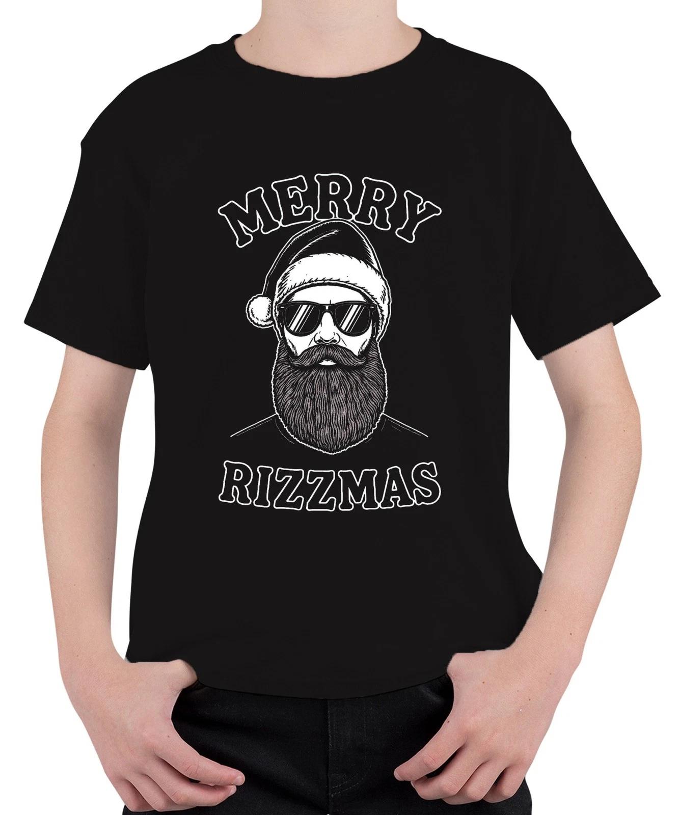 MERRY RIZZMAS Weihnachten Hipster Bärtiger Lustig Geschenkidee Unisex Kinder T-S XXXXL