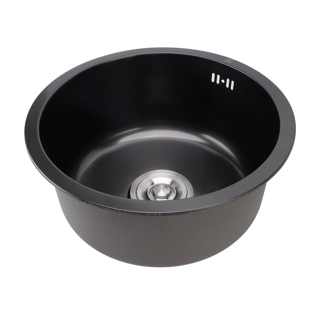Undermount Small Kitchen Sink Professional Nano Black Stainless Steel Single Bowl Kitchen Bar Sink