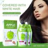 Natural Black Hair Dye w/ Apple Extract - Covers Gray Hair Effectively, Gentle & Non-Damaging | Plant-Based Formula