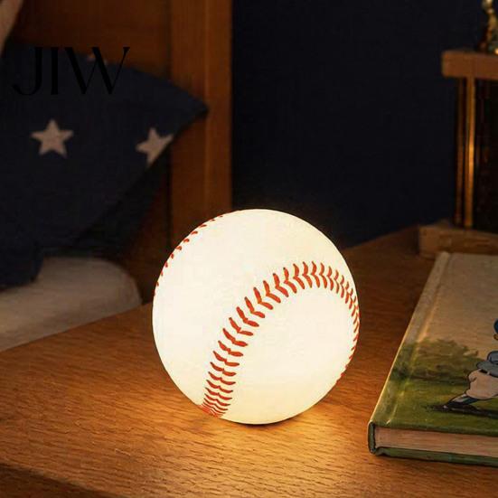 Portable Table Light Realistic Baseball Night Light, Desk Decor Lamp, Ambient Birthday Gifts Lighting Ornament for Bedroom Office, Creative