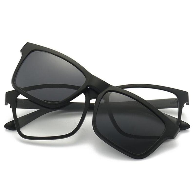 2202 Magnet Clip Square Myopia Glasses 0 -0.5 -1.0 -2.0 To -6.0 Hyperopia Sunglasses +0.5 +1.0 +2.0 To +6