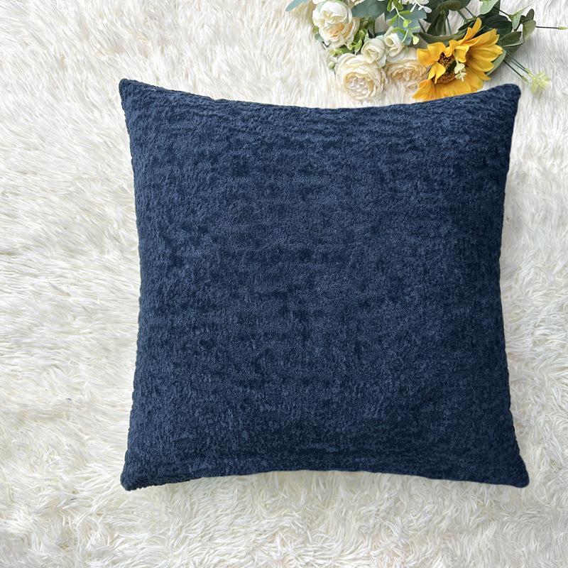 2PCS Soft Chenille Bamboo Throw Pillow Covers. Solid Color Decorative Cushion Covers with Zipper Closure Suitable for Sofa Bed Living Room Decoration
