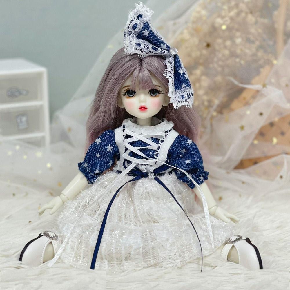 Lorita 1/6 BJD Doll Clothes with Headwear Toy Accessories Fashion Girl Birthday Gift  Children