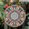 2D Flat Aluminum Bohemian Mandala Decorative Signs and Plaques, Available In Various Sizes. Colorful Moroccan-style Geometric Pattern Metal Wall