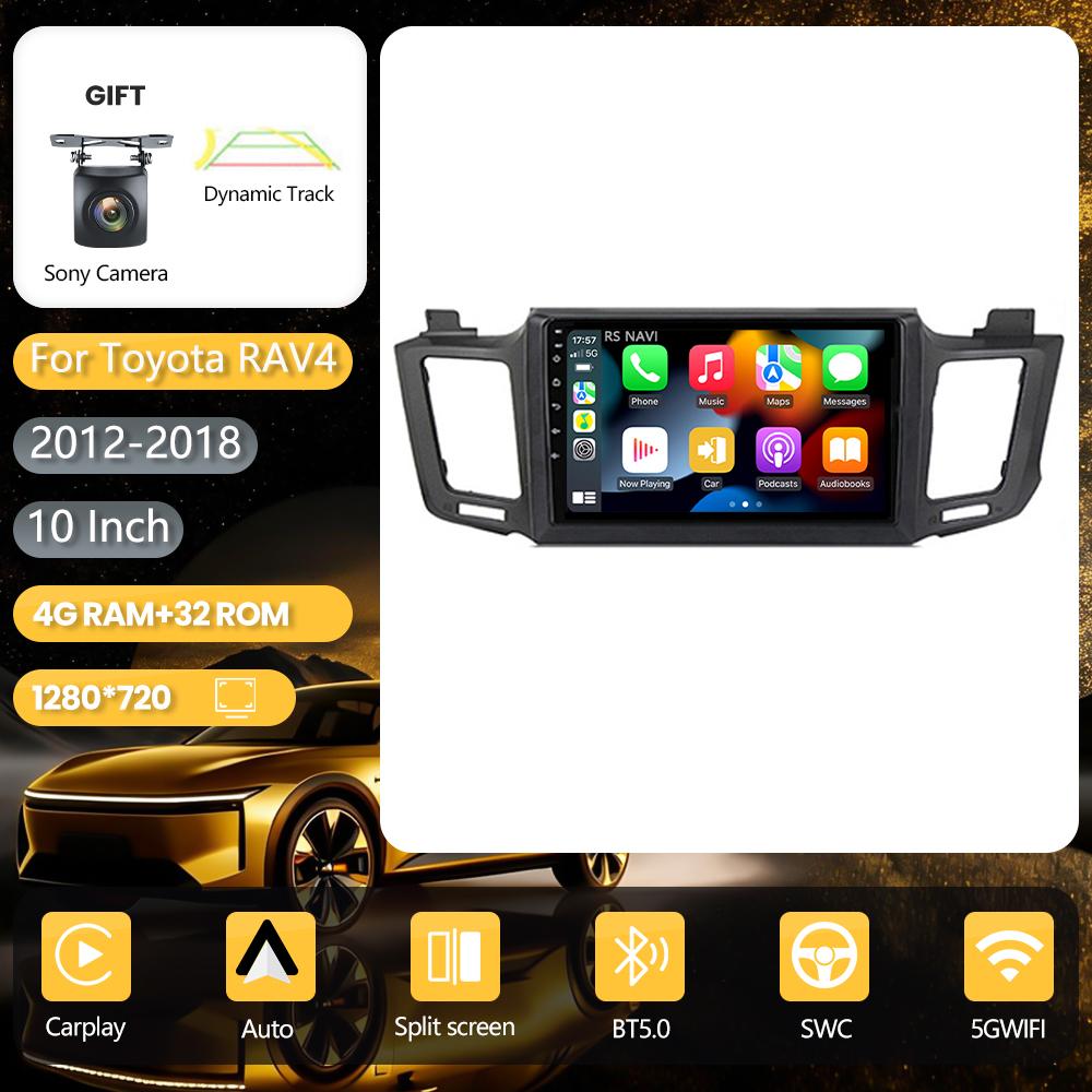 Android 16 for Toyota RAV4 2012 - 2018 Carplay Auto Radio Multimedia Player Car Stereo GPS Stereo 2din Steering Wheel Control