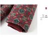 Floral Velvet-Lined Winter Coat for Middle-Aged and Elderly Women