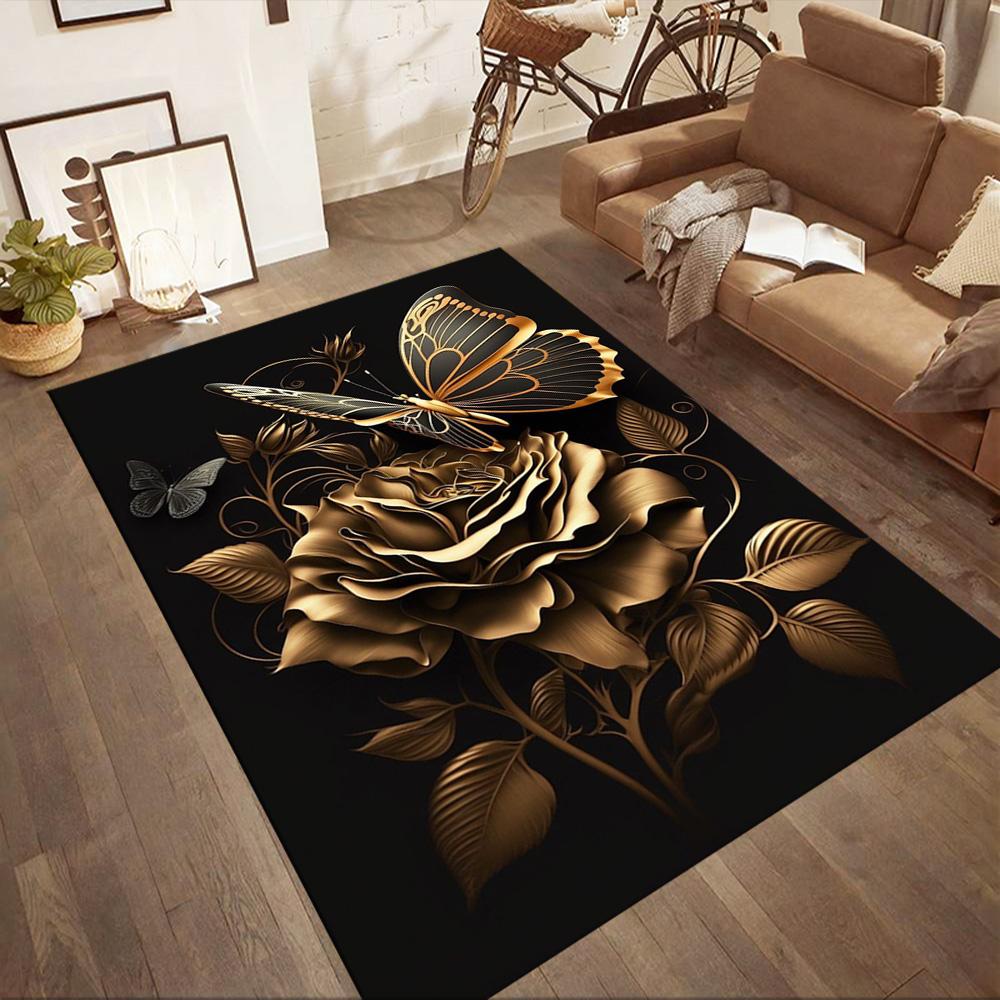 Steampunk Butterfly Fantasy Floor Mats for Living Room, Bedroom and Room Decoration Are Suitable for Gifts.