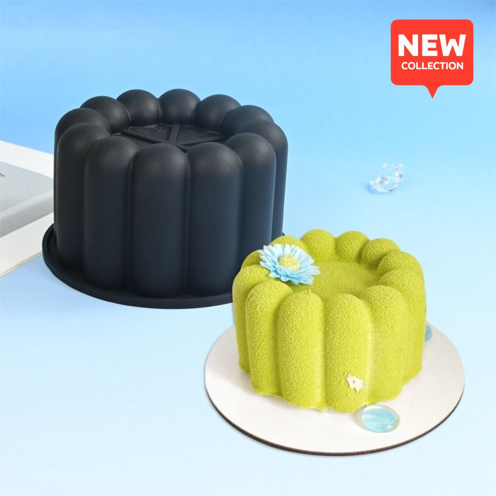 Round Flower Design Bento Cake Silicone Mold Silicone Material Gypsum Making Chocolate Mousse Mould Pudding Mold Dessert Making