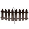 10x Plastic Garden Fence Brown Border Palisade Edging Lawn 2m