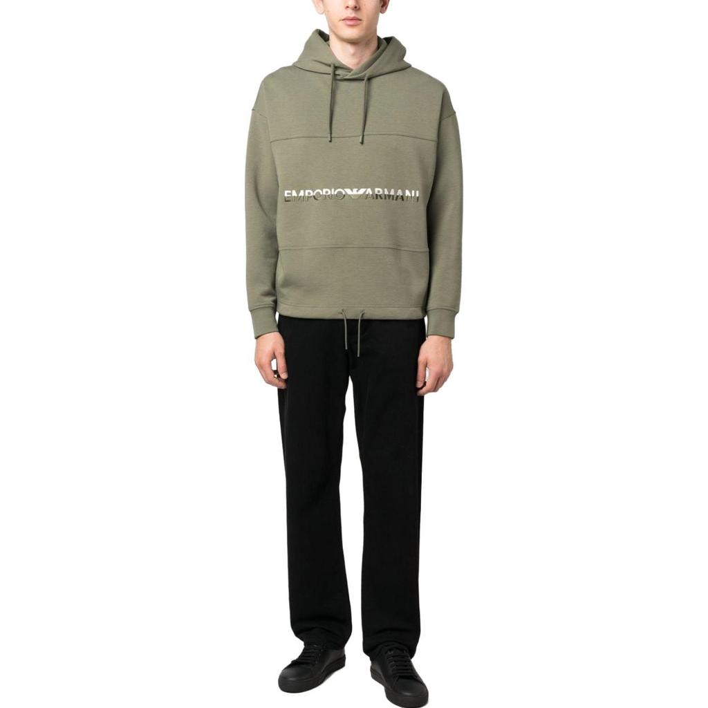 Emporio Armani logo-embroidered drawstring hoodie 6R1MCM-1JHSZ-0643