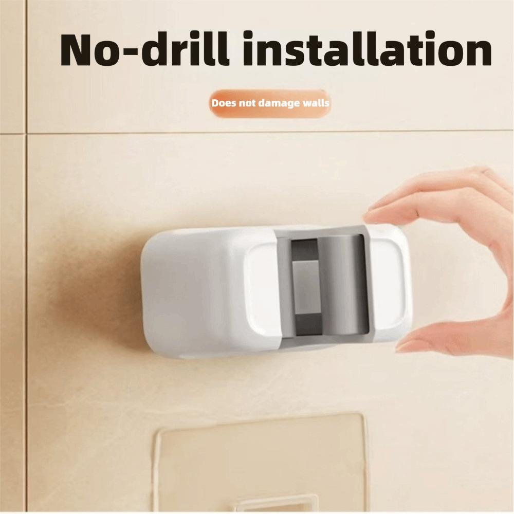 Waterproof Mop Wall Holder No Drill Installation Mop Clip New Broom Holder Broom Storage