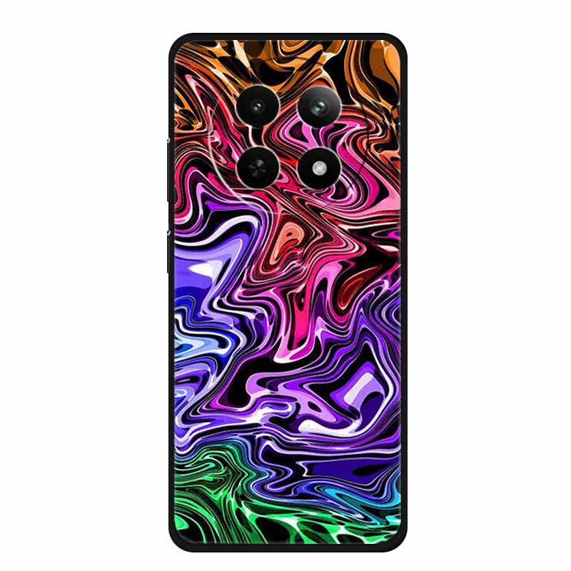 Case For Realme 13 Plus Marble TPU Soft Silicone Back Cover For Realme 13+ Cases Protective Mica Painted Colorful Bumper Capa