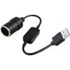 USB to Cigarette Lighter Socket Adapter 5V to 12V Power Bank Dash Cam Parking Monitoring Converter Purifier
