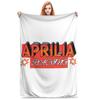 Flannel Throw Blanket Aprilias Italy Racing Logo Warm Plush Blankets Soft Bedding for Bed Living Room Home Travel Couch