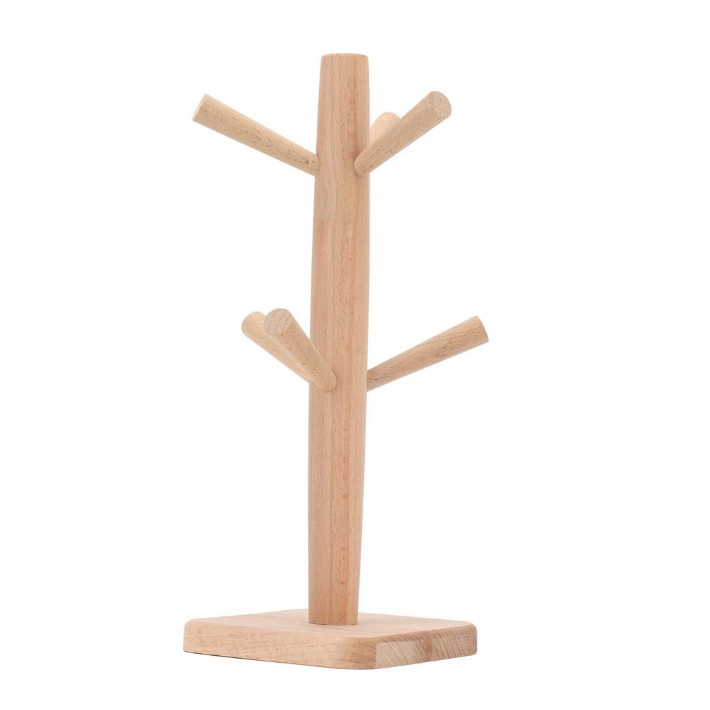 Kaffeebecherhalter Buche Rillendesign in Bulk Tassenbaum Tassenaufbewahrungsständer für Küche Zuhause
