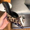 2026 Spring Pointed Toe Women Mules Slipper Fashion Candy Color Ladies Elegant Dress Sandal Square Low Heel Slip On Slides Shoes