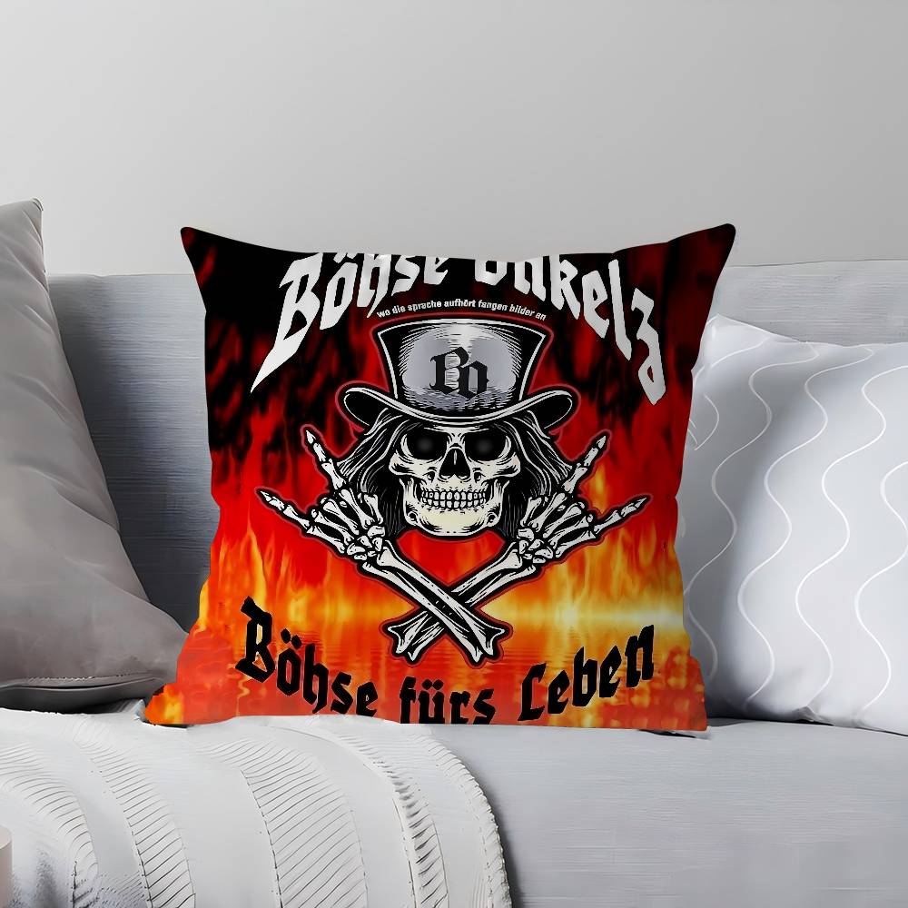 

Німеччина B-Bohse O-Onkelz Подушка Наволочка для подушки Наволочка Вітальня Диван Домашній Декор На замовлення 16x16Inch