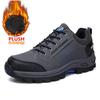 Men 'S Climbing Hiking Shoes Couples Winter Casual Sneakers With Fur Mens Outdoor Rubber Trekking Shoes Non -Slip Trainers Leather