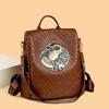 PU Backpack Women Anti-Theft Backpack Multi-Function Shoulder Bag