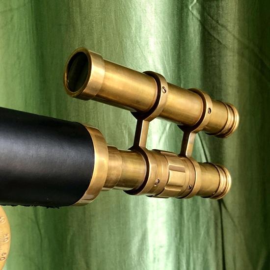 Navy Brass Telescope Nautical Wooden Tripod Decor
