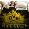 1PC Borussia Custom Name Patterned Flannel Blanket Suitable For All Seasons for Home Decor Warmth and Comfort Gifts Holiday Present