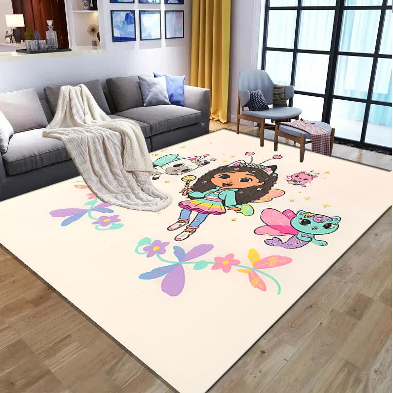 Gabby's Puppenhaus Muster Teppich, Innen-/Außenmatte, für Picknick, Spielzimmer, Schlafzimmer, Büro, Wohnzimmer, Heimdeko Teppich, Geburtstagsgeschenk