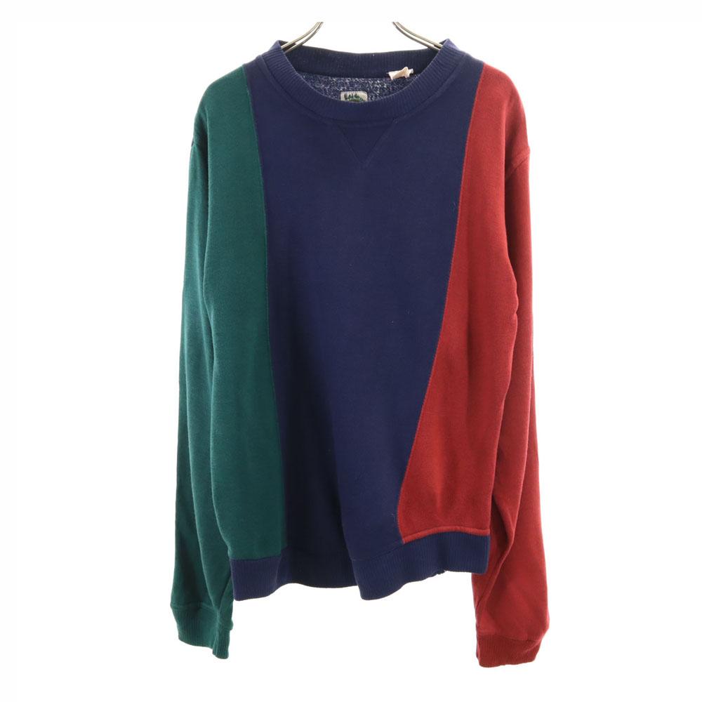 APPALACHIAN TRAIL 90s Old Long Sleeve Crazy Pattern Trainer Gray Sweat Men's Used