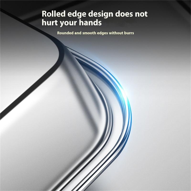 304 Roestvrij Staal Bakplaat Rechthoekig Platte Bodem Ovenbakplaat Voor Gebak En Broden Roestvrij Barbecue Schaal