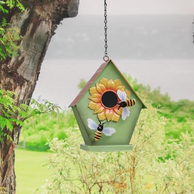 Vogelhäuschen aus Metall, Hütte, Unterschlupf, Ruheplatz, Nistplatz, Kolibri-Haus, Nest für Blauhäher