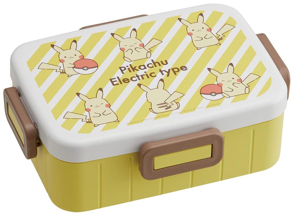 Skater Silver Ion Antibacterial Lock Lunch Pikachu Made In Ag+ 4-Point Box, 650ml, Electric, Japan, YZFL7AG-A