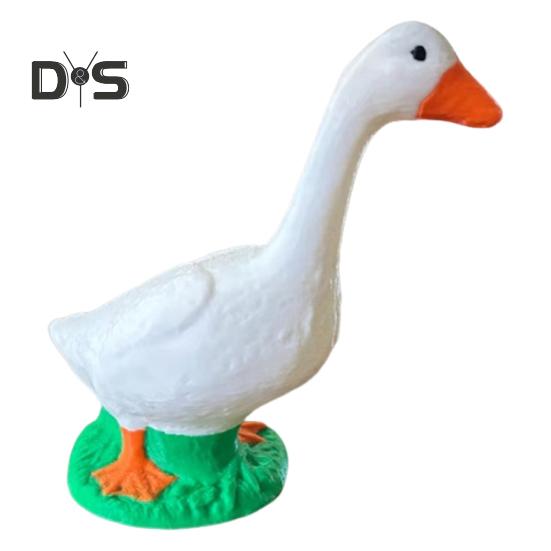 

Настольный орнамент в виде гуся, 3D-печатная белая статуэтка гуся, настольная фигурка гуся для книжных полок, прилавков, украшения дома или офиса белый