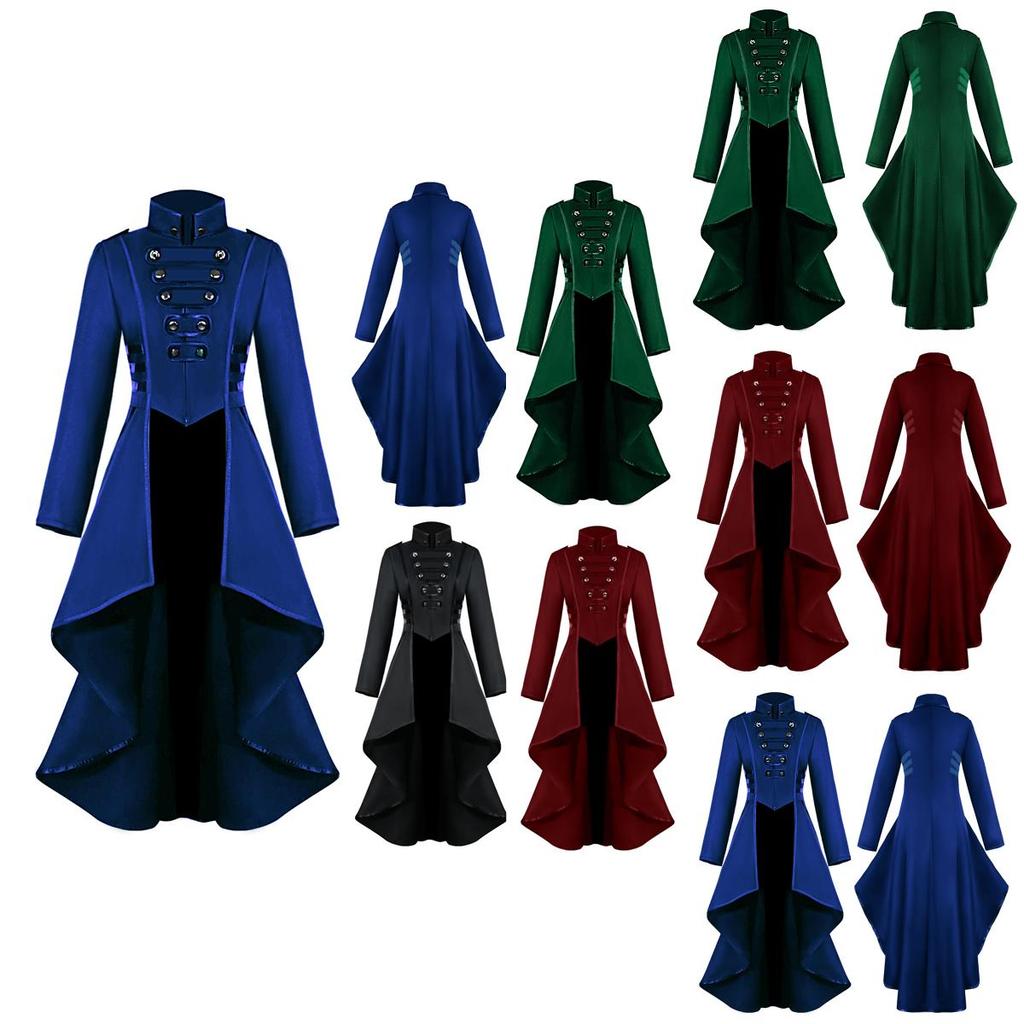 Luxurious Women Vintage Medieval Tuxedo Gothic Tailcoat For Role Playing And Halloween