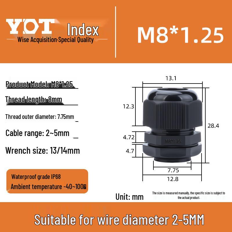 Waterproof Nylon Cable Connector M20*1.5 Plastic Sealing Gland Industrial Accessory