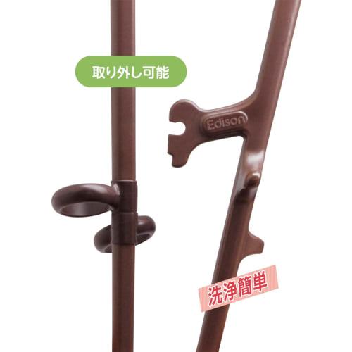 Asahi Koyo EDISON Edison Spisepinner III, Høyrehendt, Mørkebrun, 20cm, Voksen, Designet for Riktig Hold, Bare Sett Fingeren i Ringen,