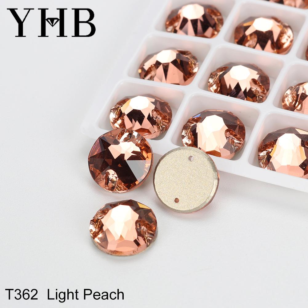 YHB Top Quality XIRIUS Glass Crystal AB Moonlight Sewing Stones Flatback Sew on Rhinestones For Garment Clothes Bags