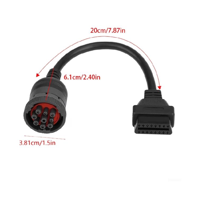J1939 OBD2 Diagnostic Connector Cable for Truck Maintenance Simplifying Installation Process Reliable Performances