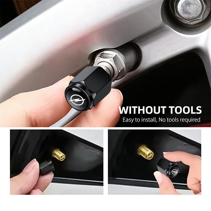 Tire Valve Stem Car Metal Emblem Keychain Style Wheel Air Valve Cover For Opel Mokka Corsa Astra Phev Grandland Hybrid Accessory zpq577