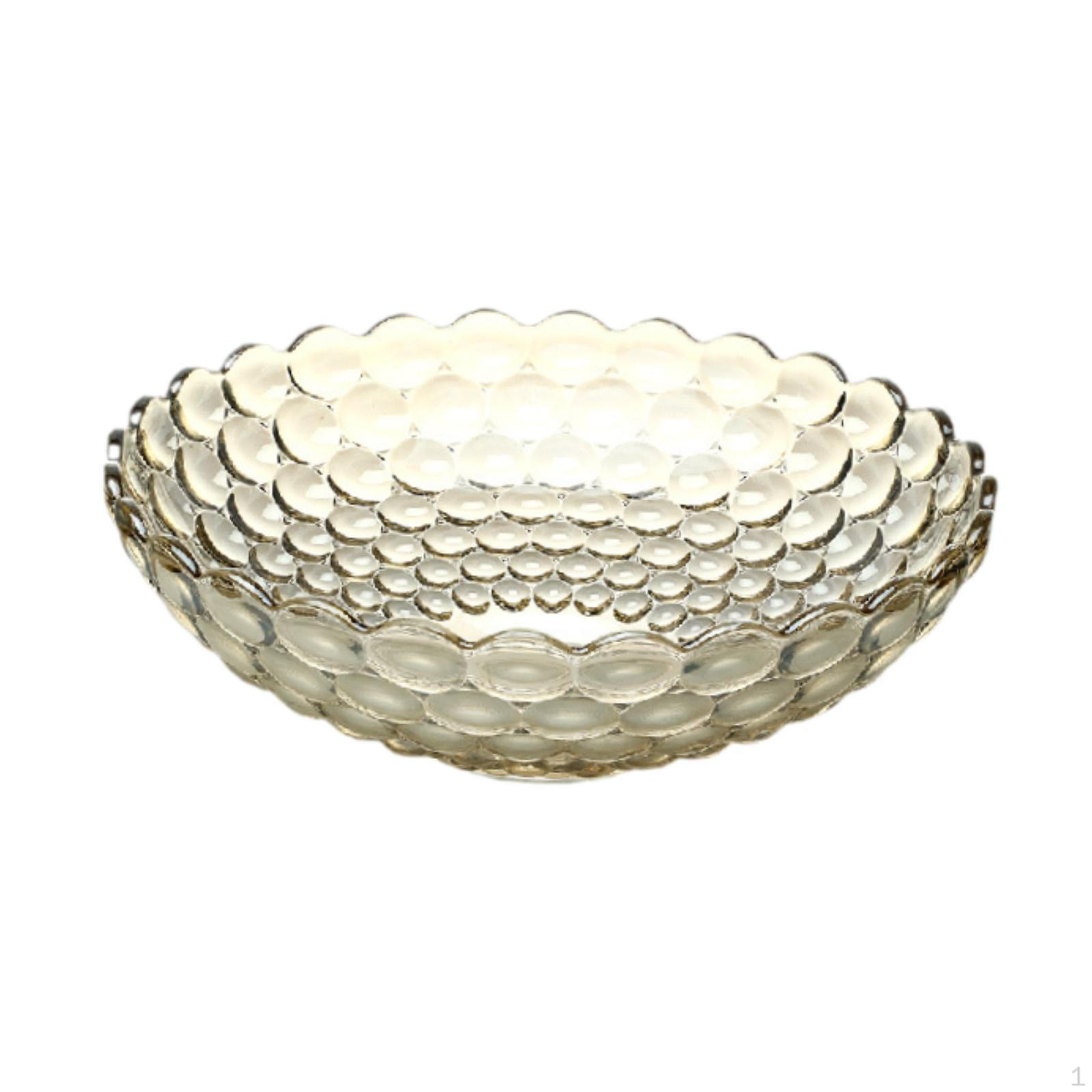 Элегантная стеклянная тарелка для фруктов для домашнего декора и развлечения зелёный