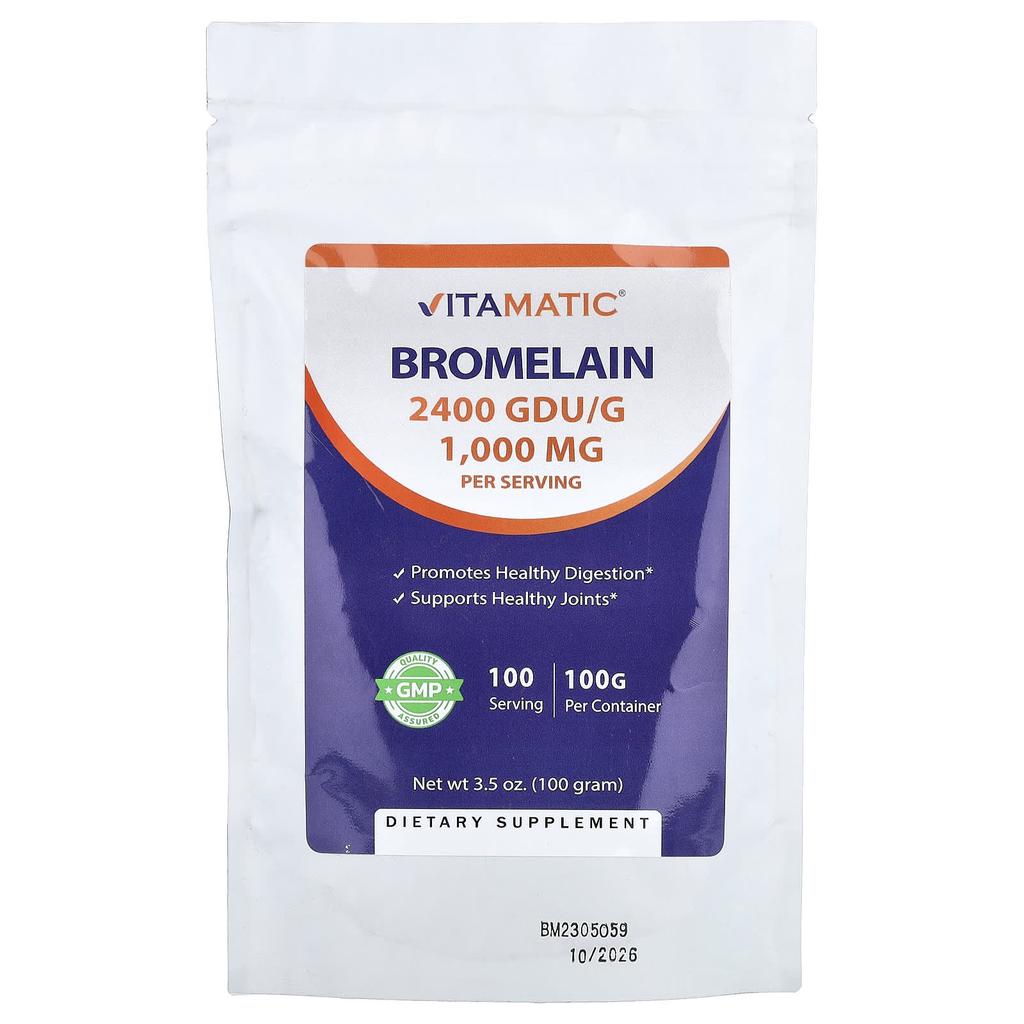 Vitamatic Bromelain, 100g (3.5oz)