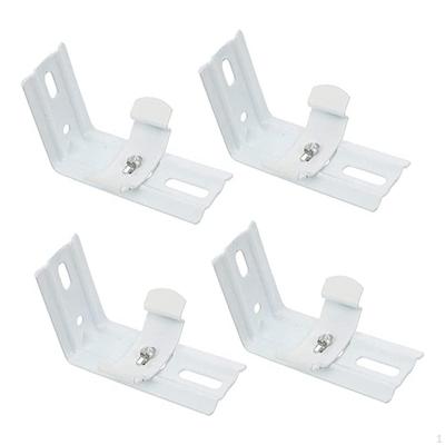 4x Brackets Mount Bracket Holder,Iron,Portable,Window Headrail Bracket,Hardware Professional
