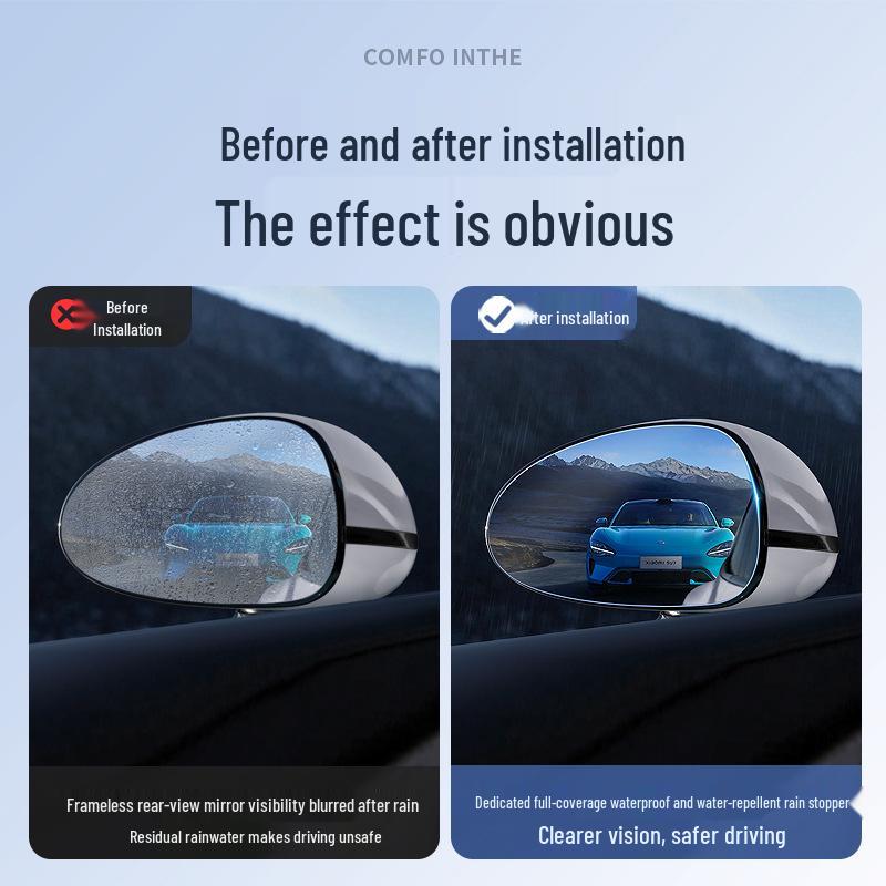 Xiaomi SU7 Rearview Mirror Rainproof Film: Anti-Fog, Waterproof, Anti-Glare Sticker