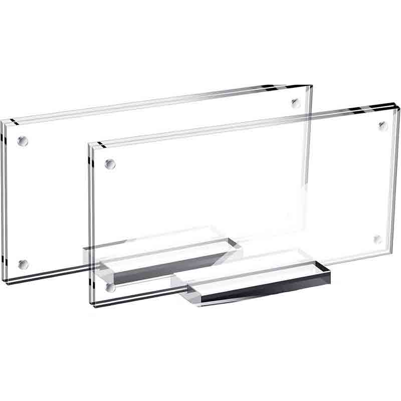 Acrylic Desktop Display Frame Transparent Banknotes Frame Poster Display Stand Postcard Certificates Price Tags Display Frame
