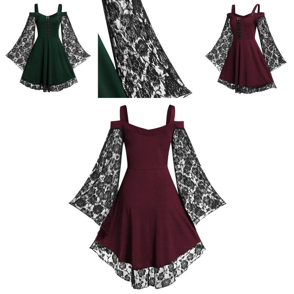 Charmantes großes mittelalterliches Vintage-Kleid für Damen, ideal für Cosplay und Karneval