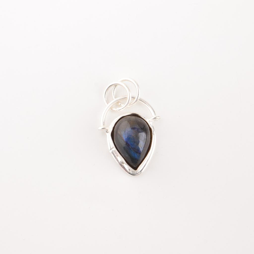 Natural Labradorite Gemstone 925 Solid Silver Jewelry Handmade Women's Pendant PP-56-31